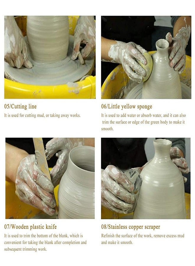 اميغوز مجموعة أدوات تنظيف الطين الخشبية من AmigozZ مكونة من 8 قطع، تتضمن أدوات تقطيع الطين، والتشكيل، والتشذيب، وهي مناسبة للمبتدئين في صناعة الفخار، بالإضافة إلى أدوات التنعيم والتنظيف والنحت والتشكيل. - Image 3